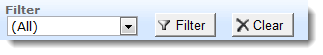 FilterPoint filter and clear buttons